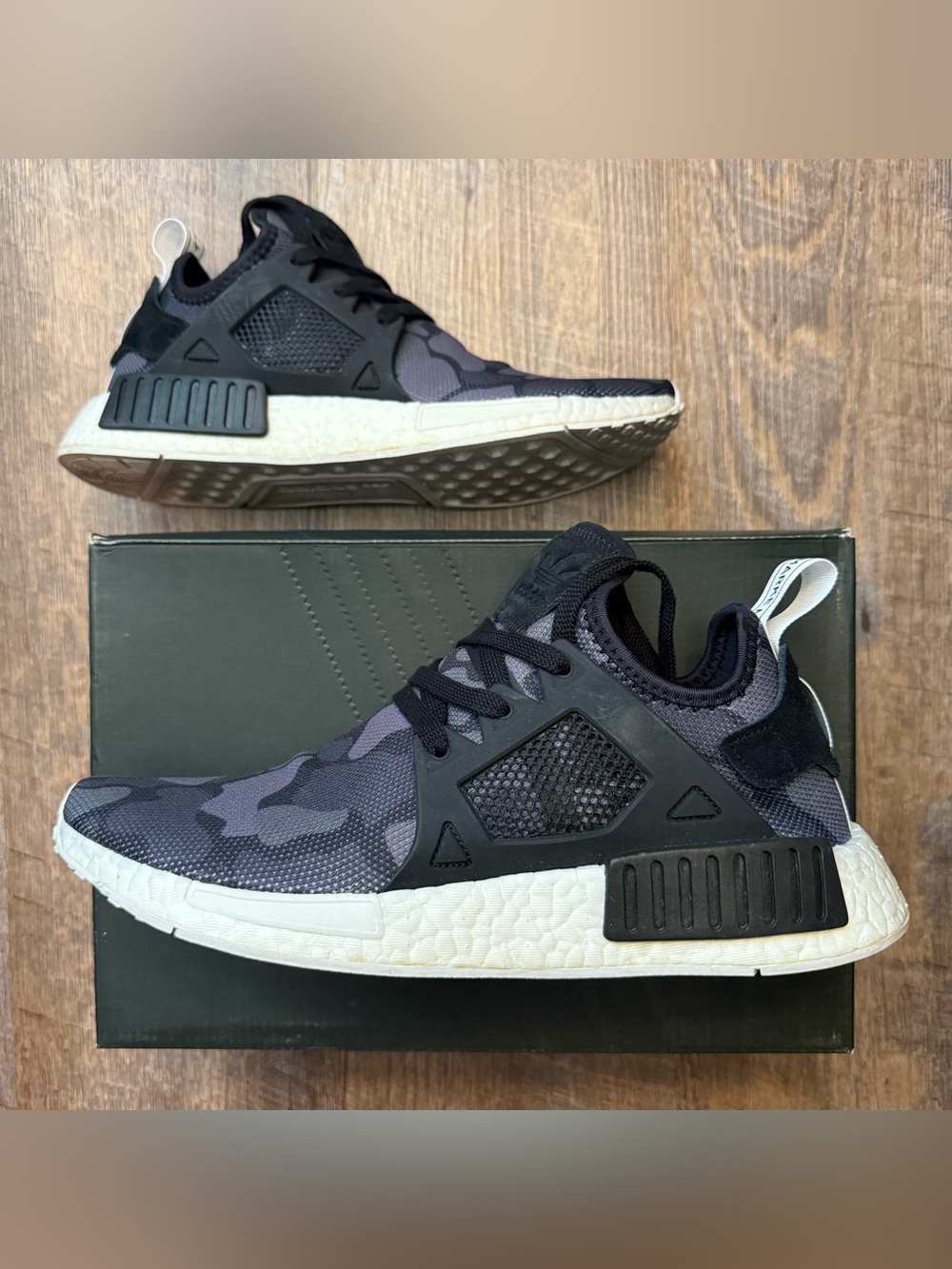 Adidas NMD XR1 Black Grey Duck Camo White Boost